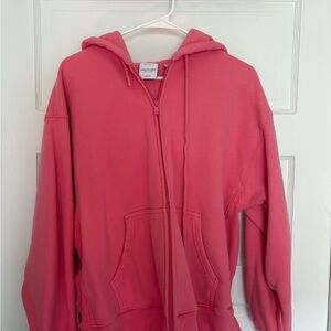 Aritzia Pink Sweatfleece Hoodie
